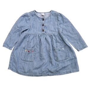 Old Navy Chambray Henley Pocket Denim Dress 18-24 Months